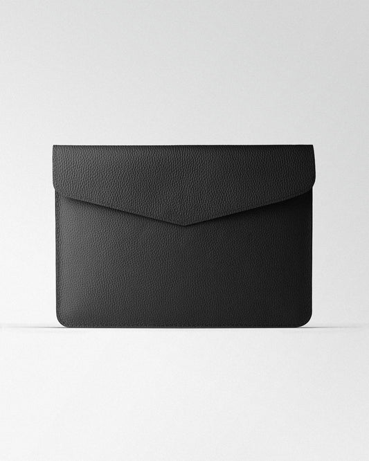 Magnetic MacBook Sleeve in Black Floater Leather