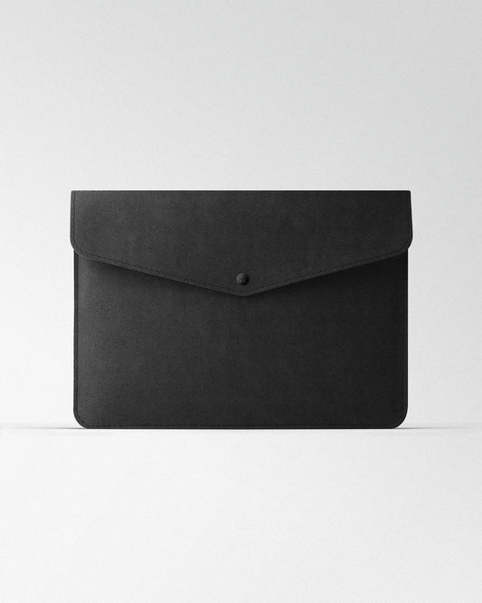 Black Alcantara Envelope Case for MacBook