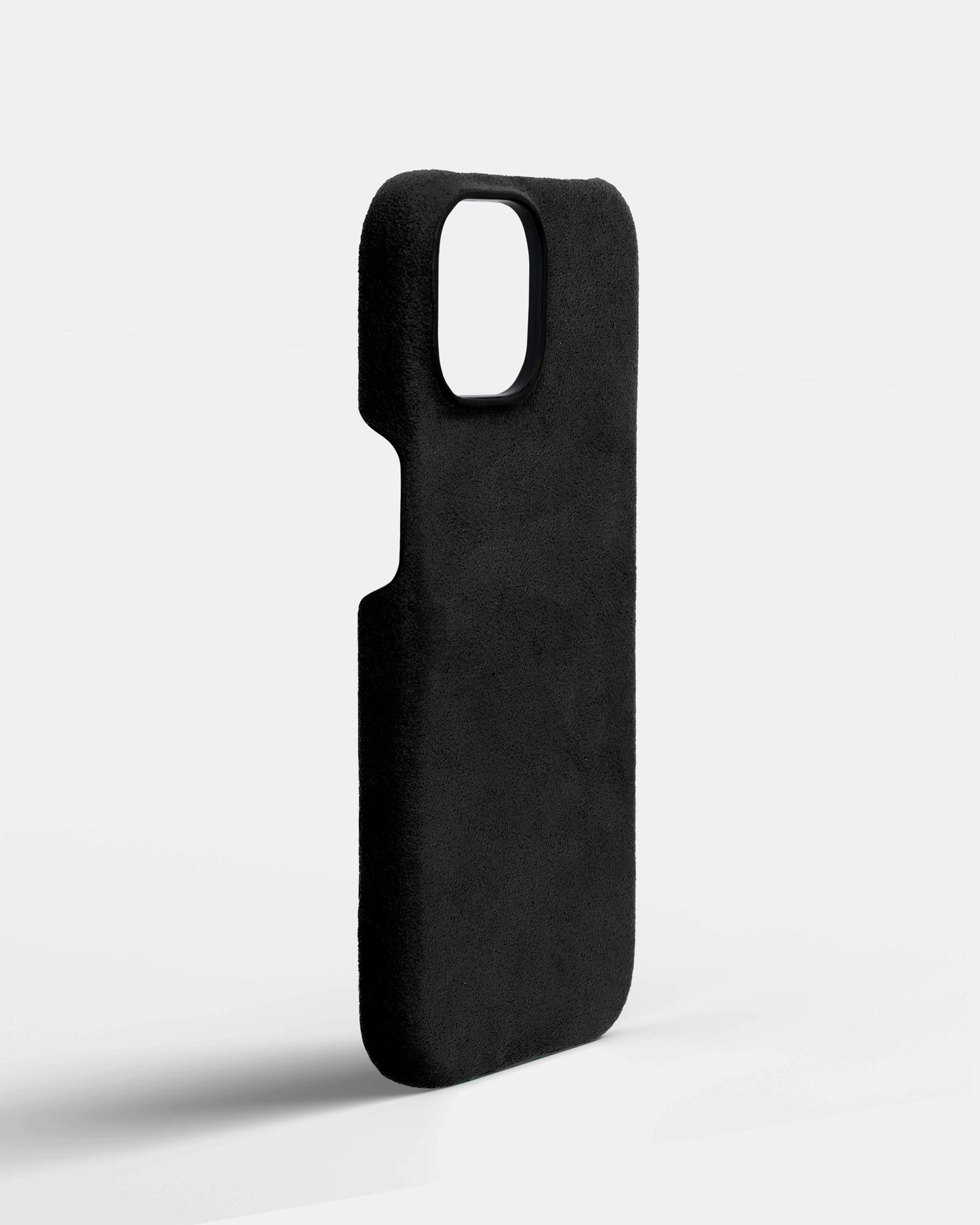 Black Alcantara Case for iPhone 15