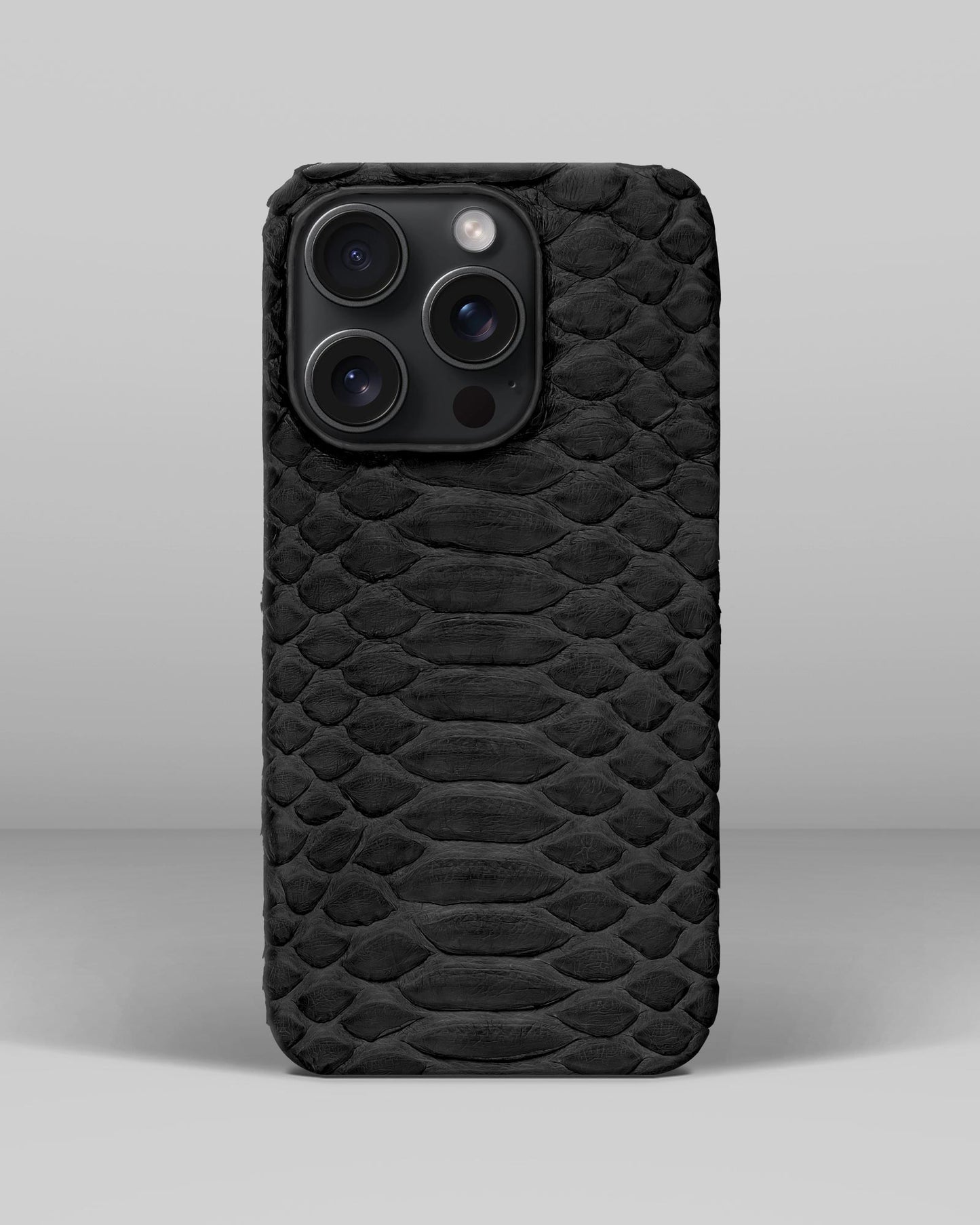 Genuine Black Python Leather Case for iPhone 14 Pro