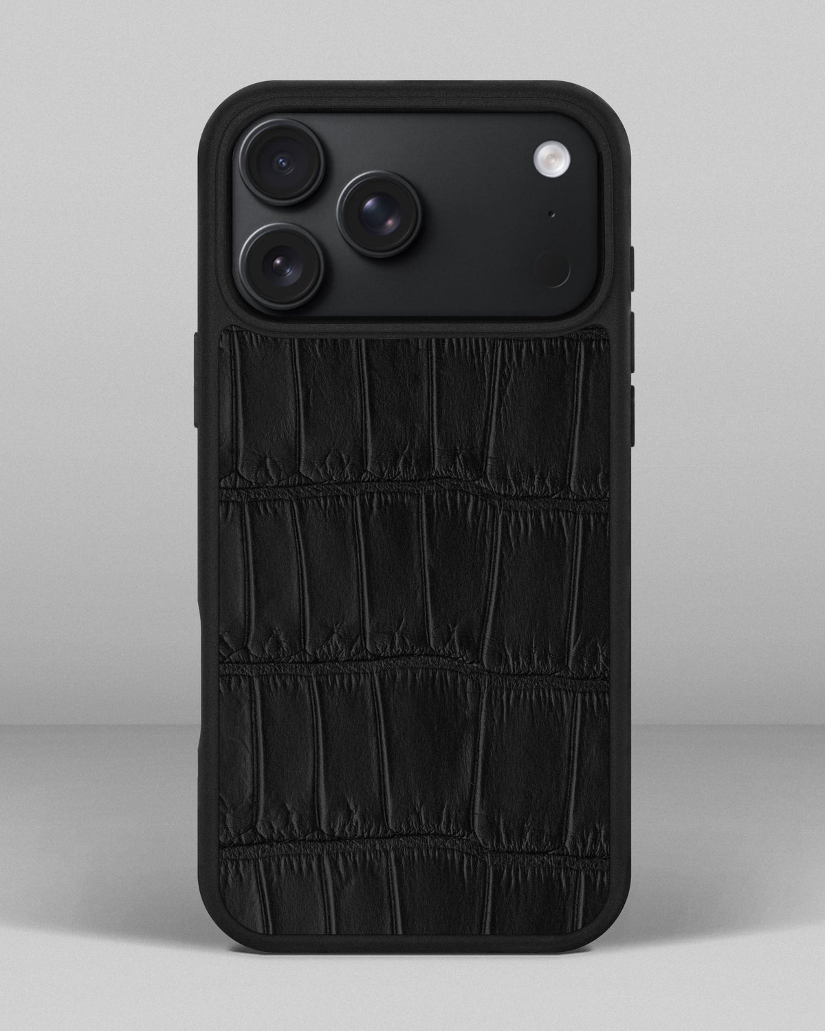 Black Crocodile Leather Sport Case for iPhone 18 Pro Max