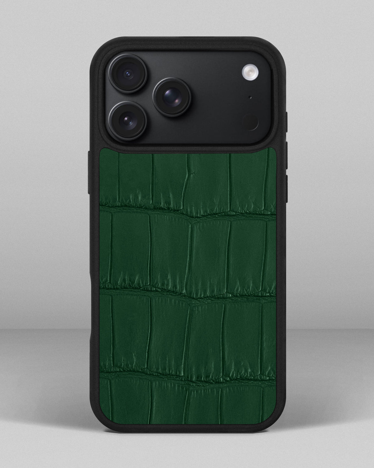 Dark Green Crocodile Leather Sport Case for iPhone 18 Pro Max