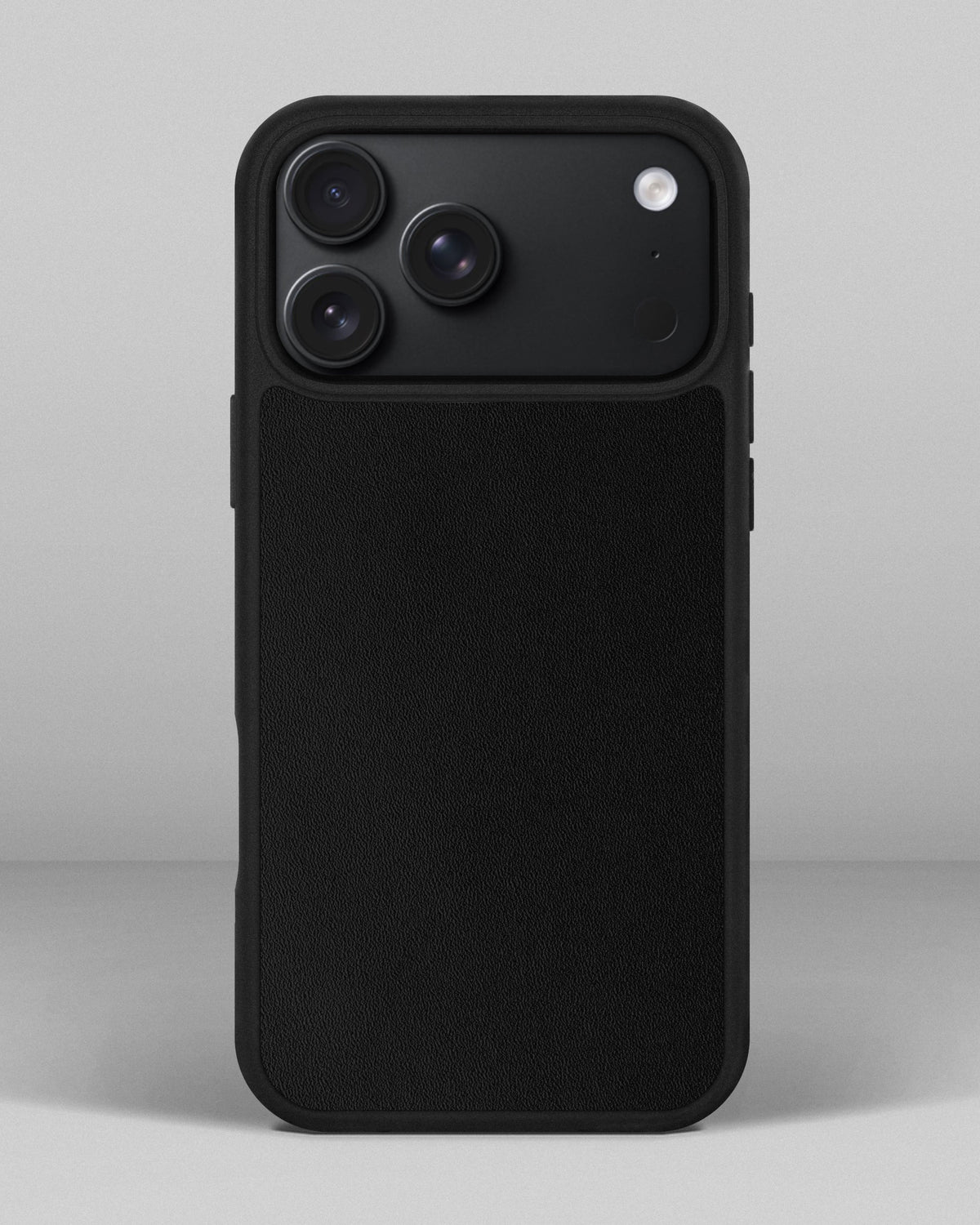 Smooth Black Leather Sport Case for iPhone 18 Pro Max