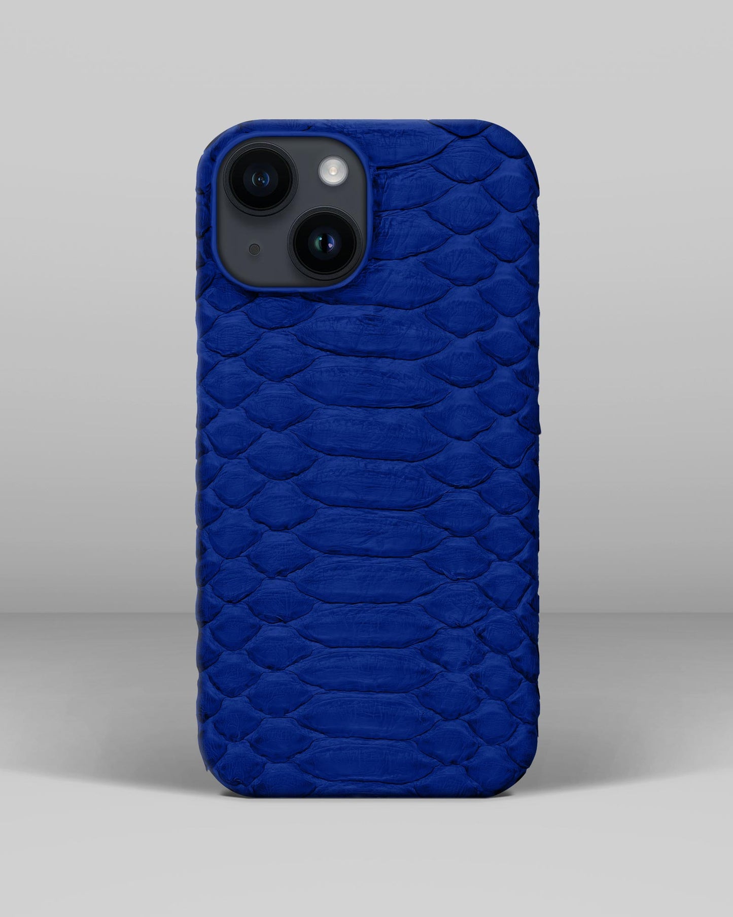 Genuine Blue Python Leather Case for iPhone 14