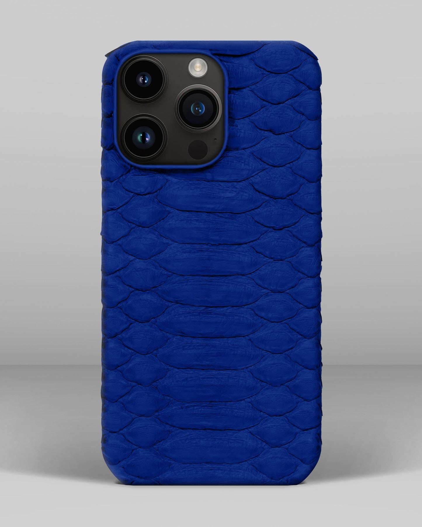 Genuine Blue Python Leather Case for iPhone 14 Pro Max