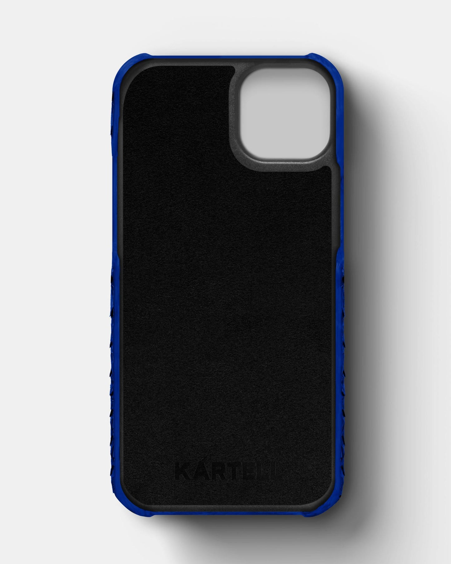 Genuine Blue Python Leather Case for iPhone 15 Plus