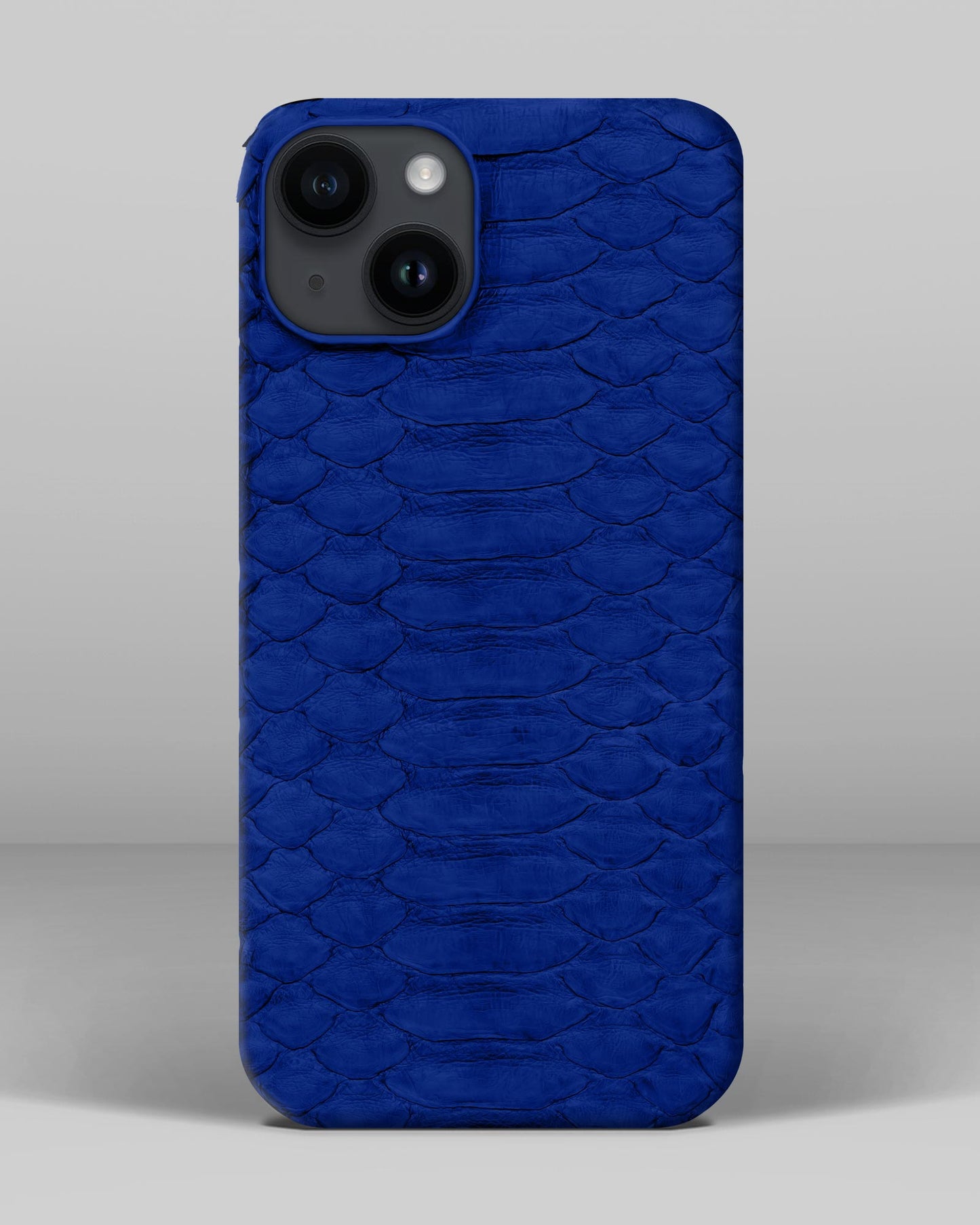 Genuine Blue Python Leather Case for iPhone 14 Plus