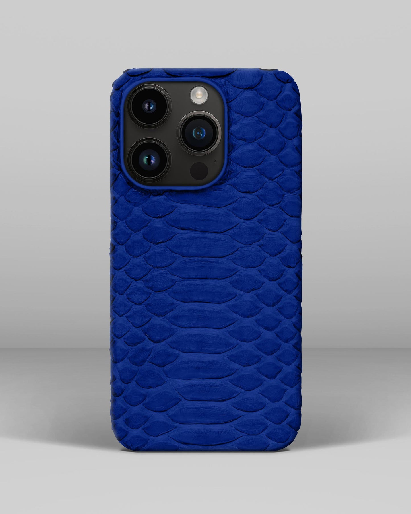 Genuine Blue Python Leather Case for iPhone 14 Pro