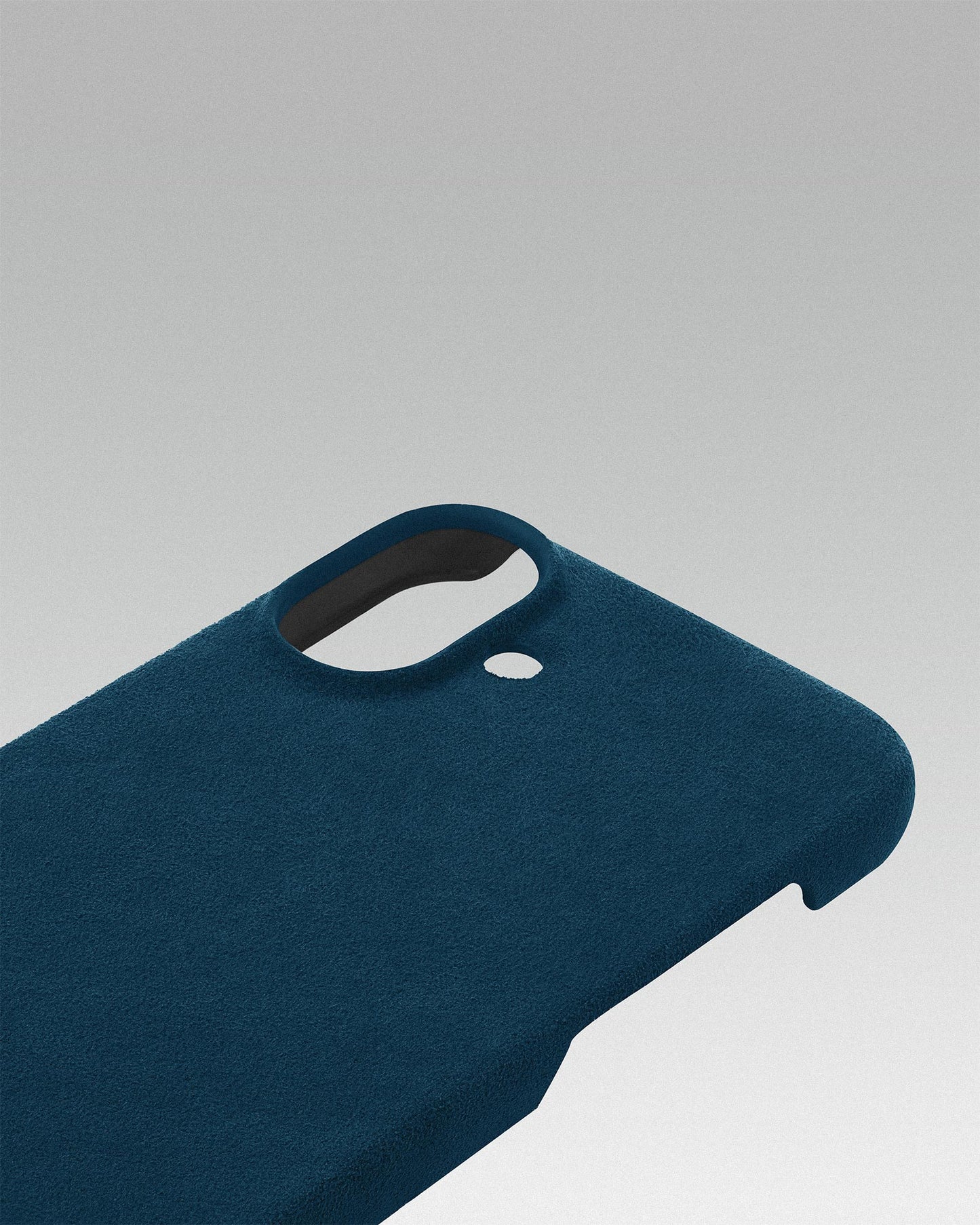 Blue Alcantara Case for iPhone 16 Plus