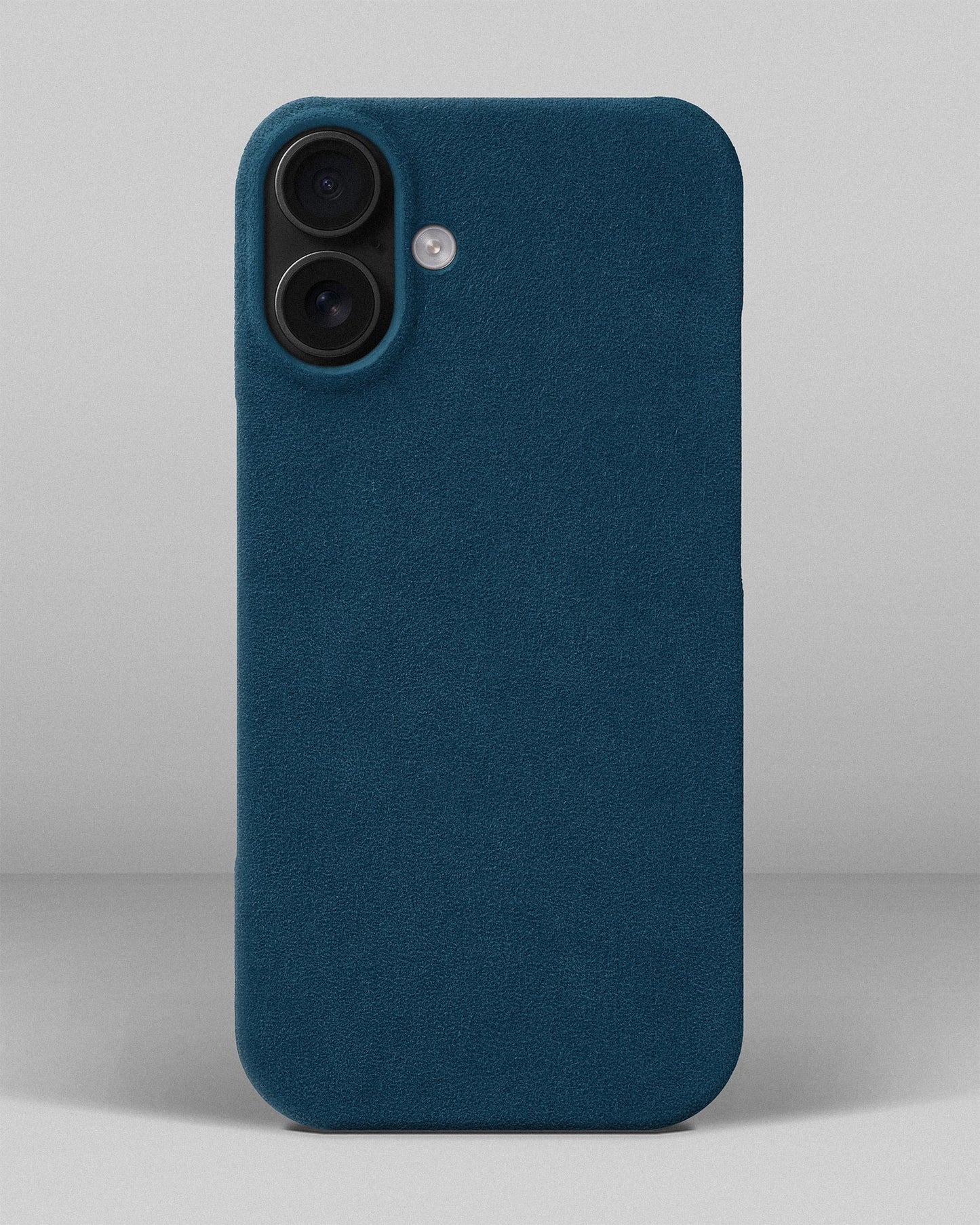 Blue Alcantara Case for iPhone 16 Plus