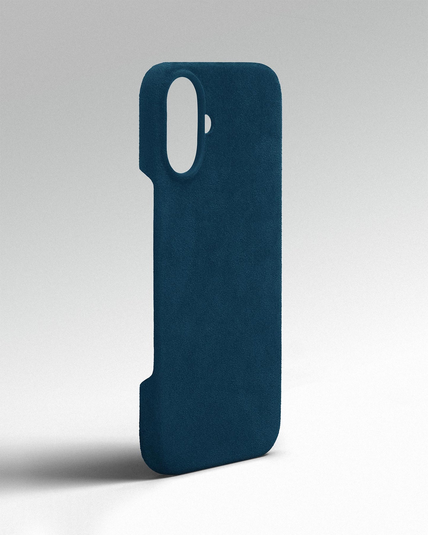 Blue Alcantara Case for iPhone 16 Plus