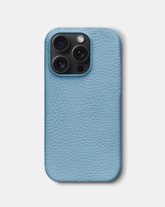 Blue Leather Case for iPhone 16 Pro
