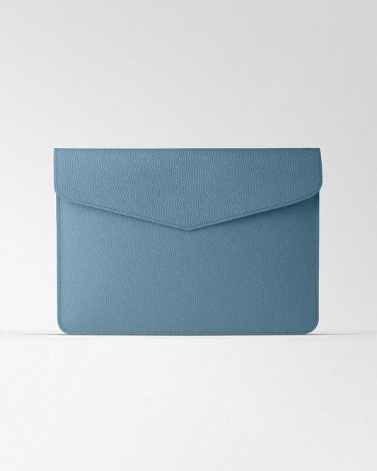 Magnetic MacBook Sleeve in Blue Floater Leather