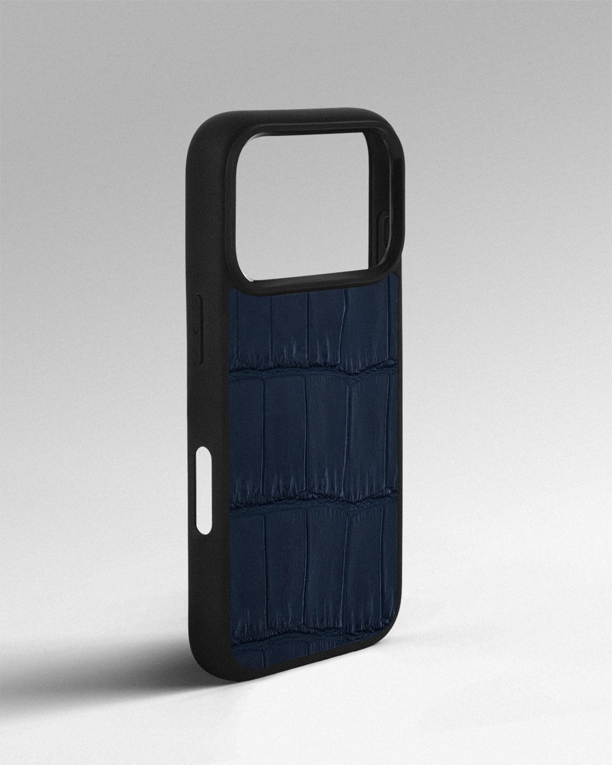Dark Blue Crocodile Leather Sport Case for iPhone 18 Pro