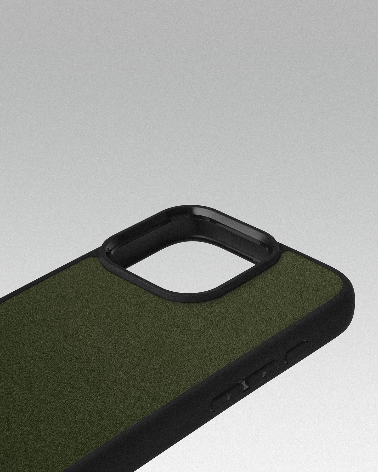 Smooth Dark Green Leather Sport Case for iPhone 16 Pro Max