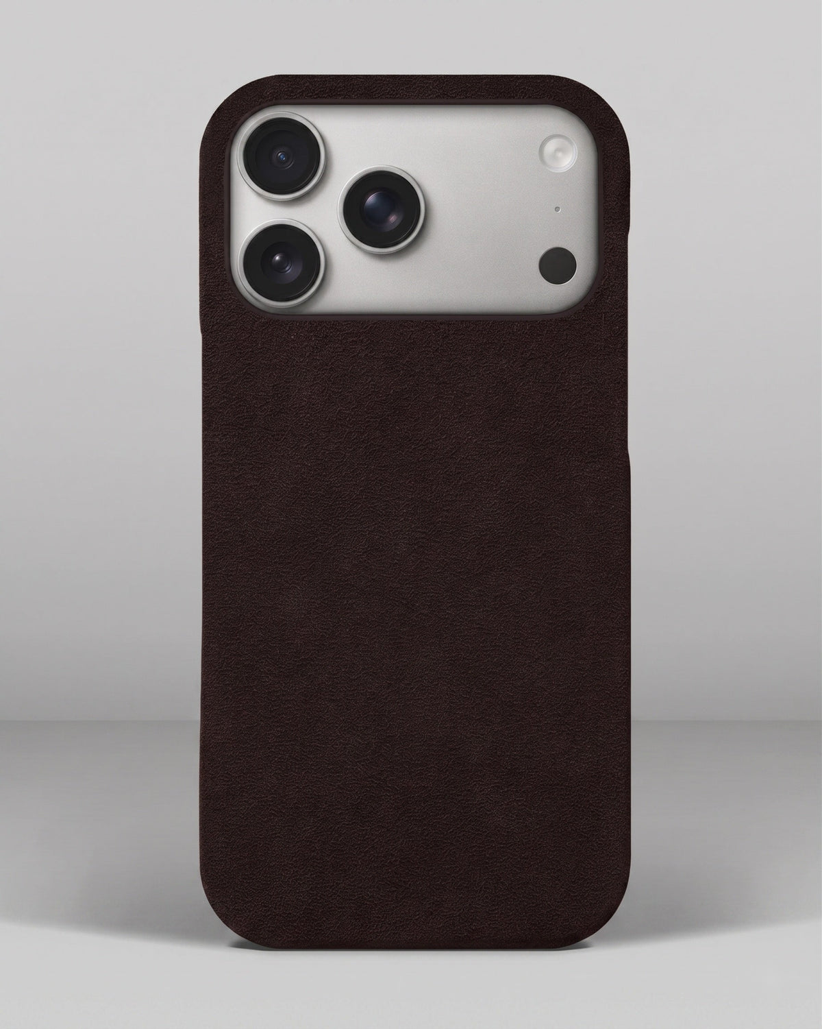 Dark Brown Alcantara Case for iPhone 17 Pro Max