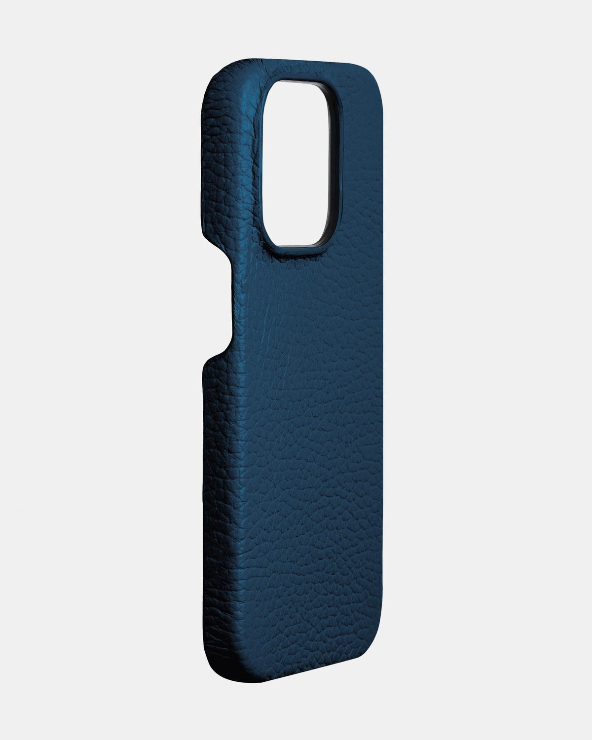 Navy Blue Leather Case for iPhone 16 Pro