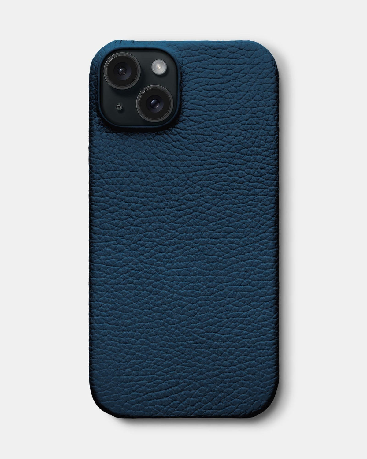 Navy Blue Leather Case for iPhone 16 Plus