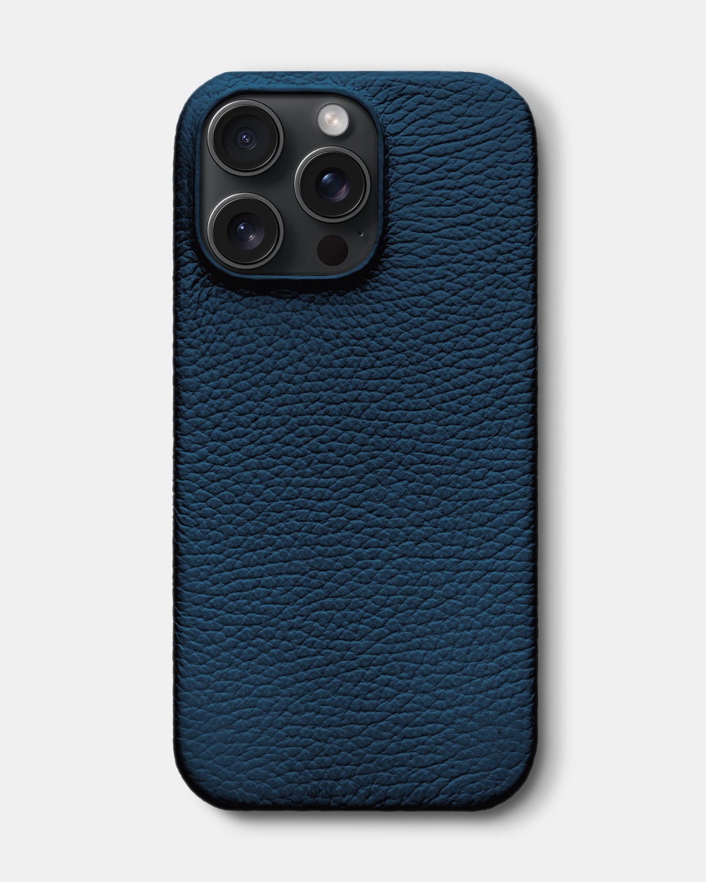 Navy Blue Leather Case for iPhone 15 Pro Max