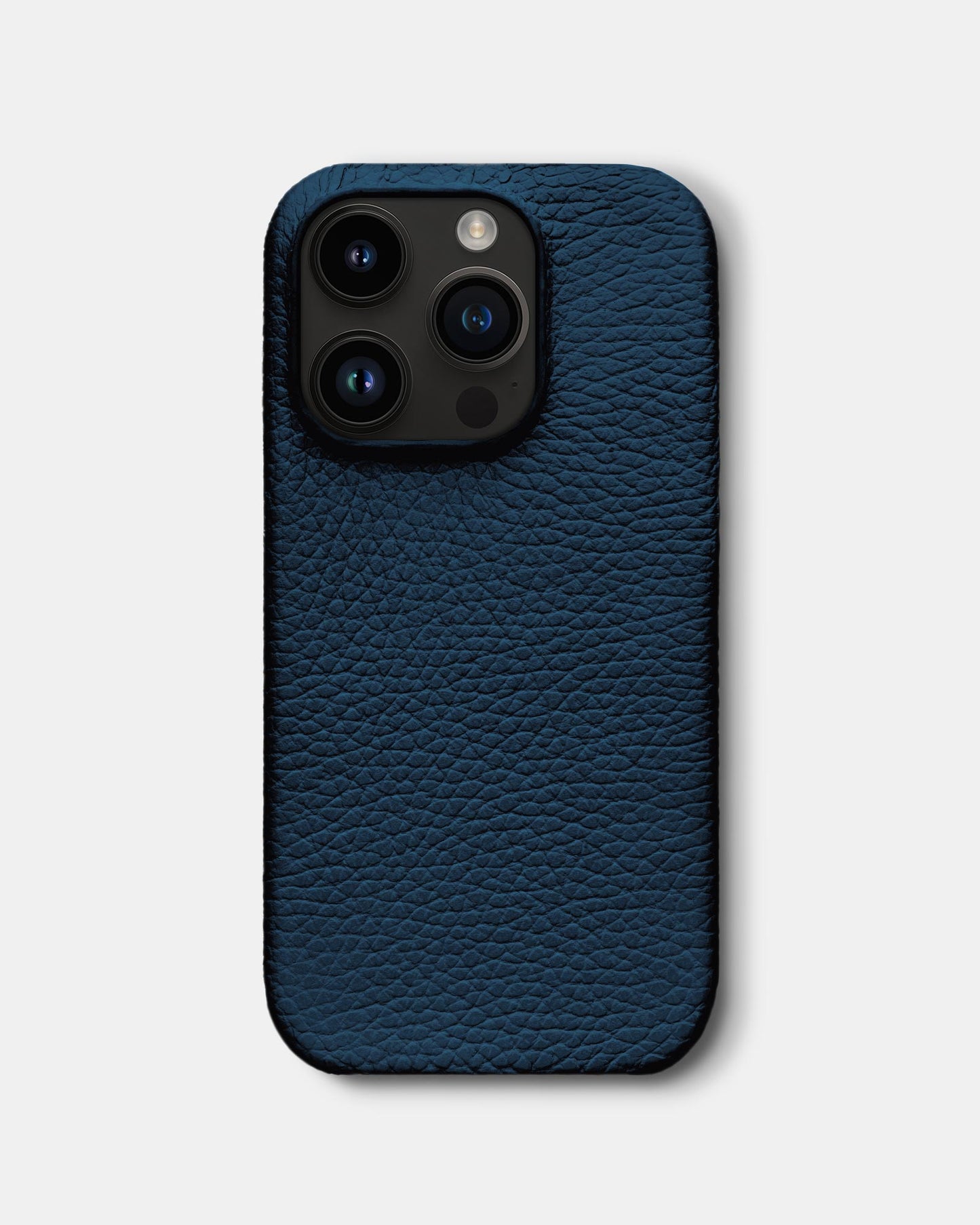 Navy Blue Leather Case for iPhone 14 Pro