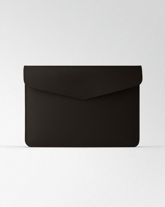 Magnetic MacBook Sleeve in Dark Brown Calfskin Leather