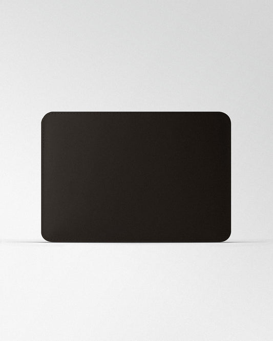 Minimalist MacBook Sleeve in Dark Brown Calfskin Leather