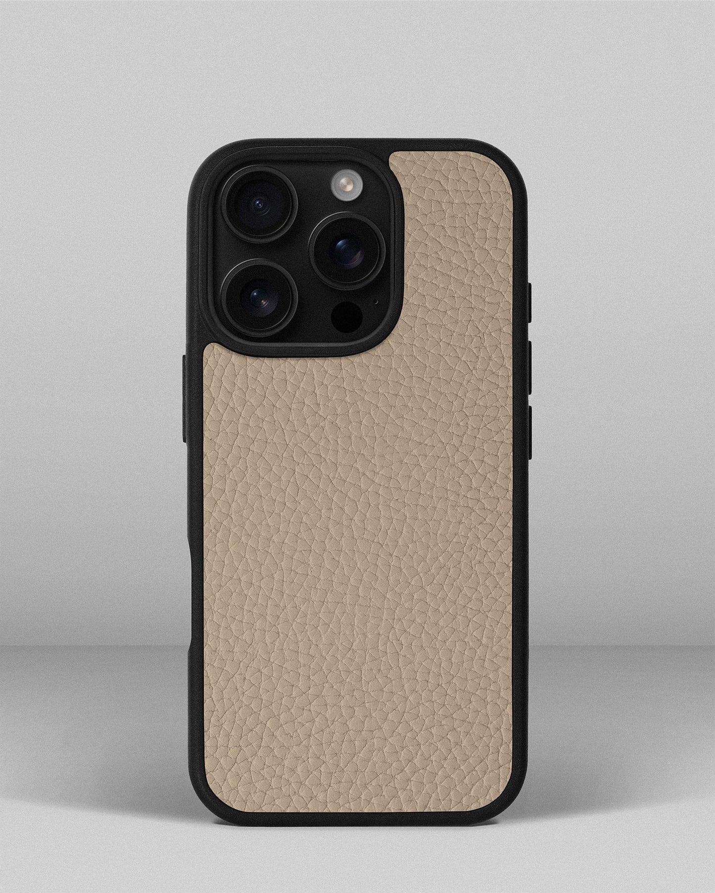 Beige Leather Sport Case for iPhone 16 Pro