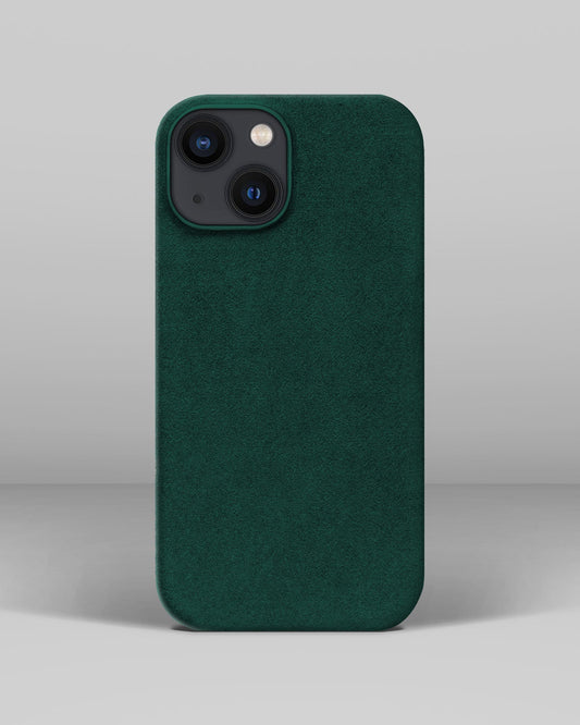 Green Alcantara Case for iPhone 13