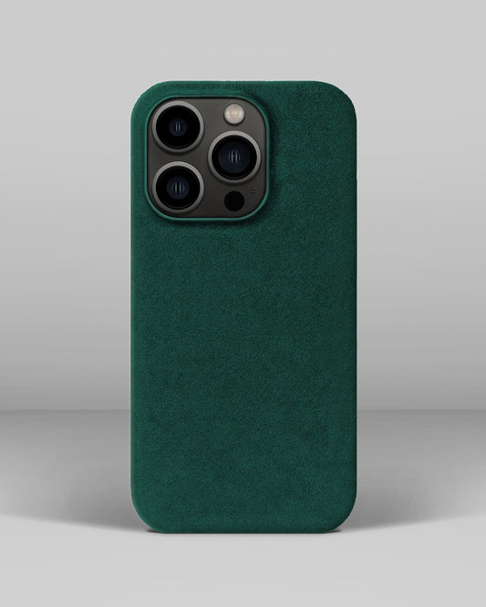 Green Alcantara Case for iPhone 13 Pro