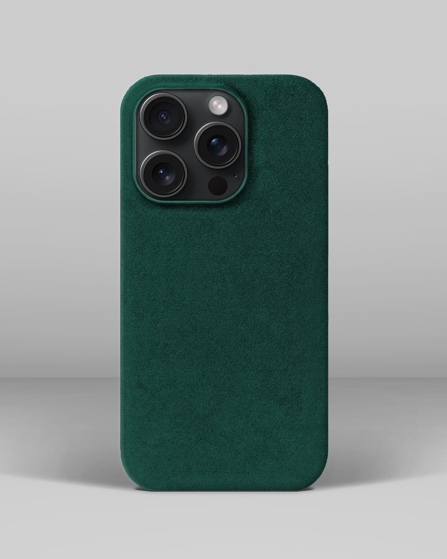 Green Alcantara Case for iPhone 15 Pro