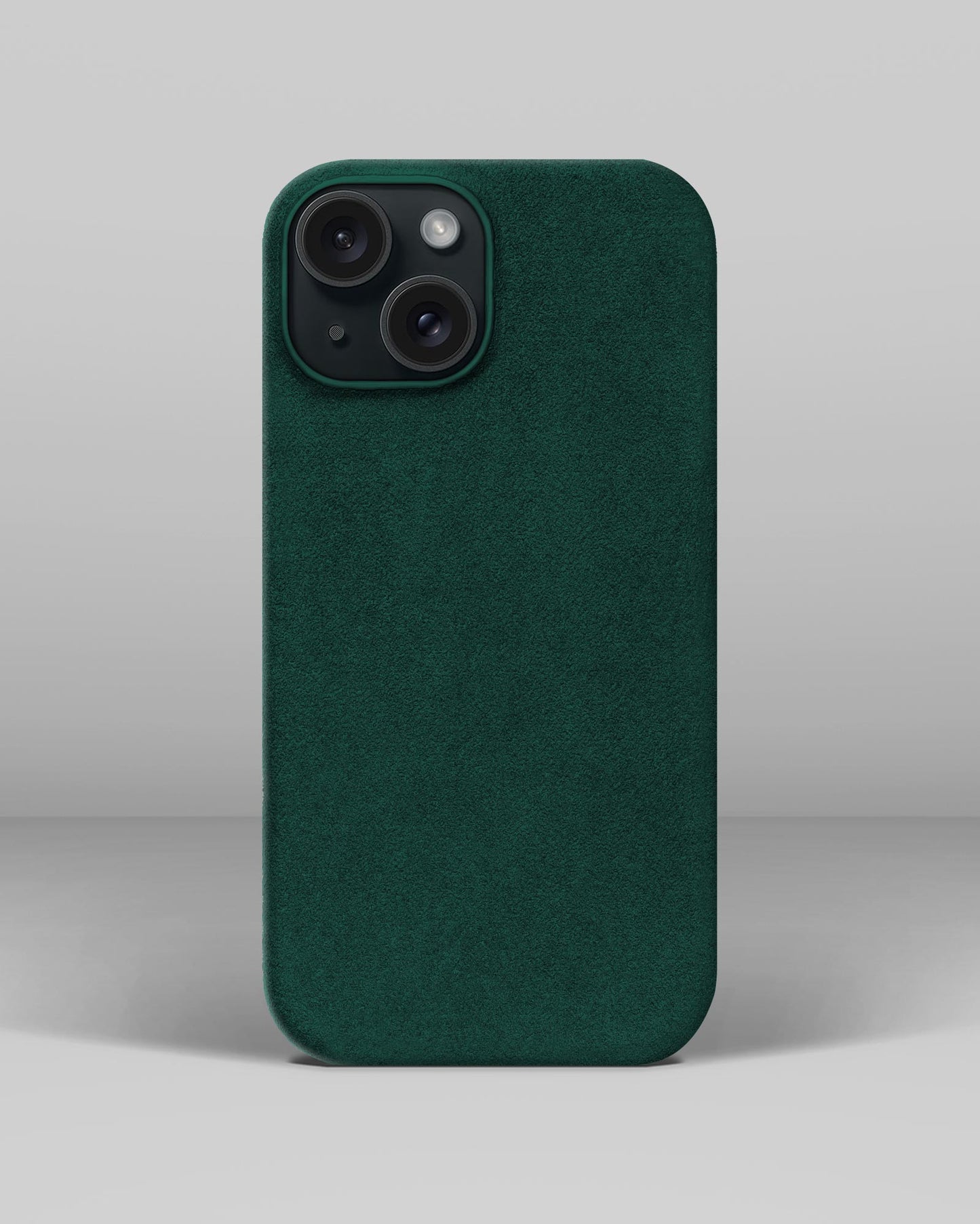 Green Alcantara Case for iPhone 15