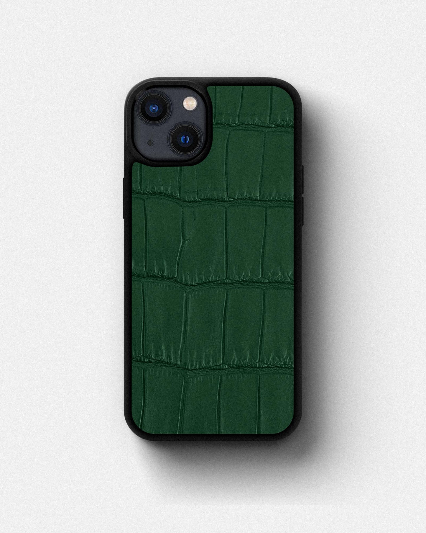Dark green Crocodile Leather Sport Case for iPhone 13 mini
