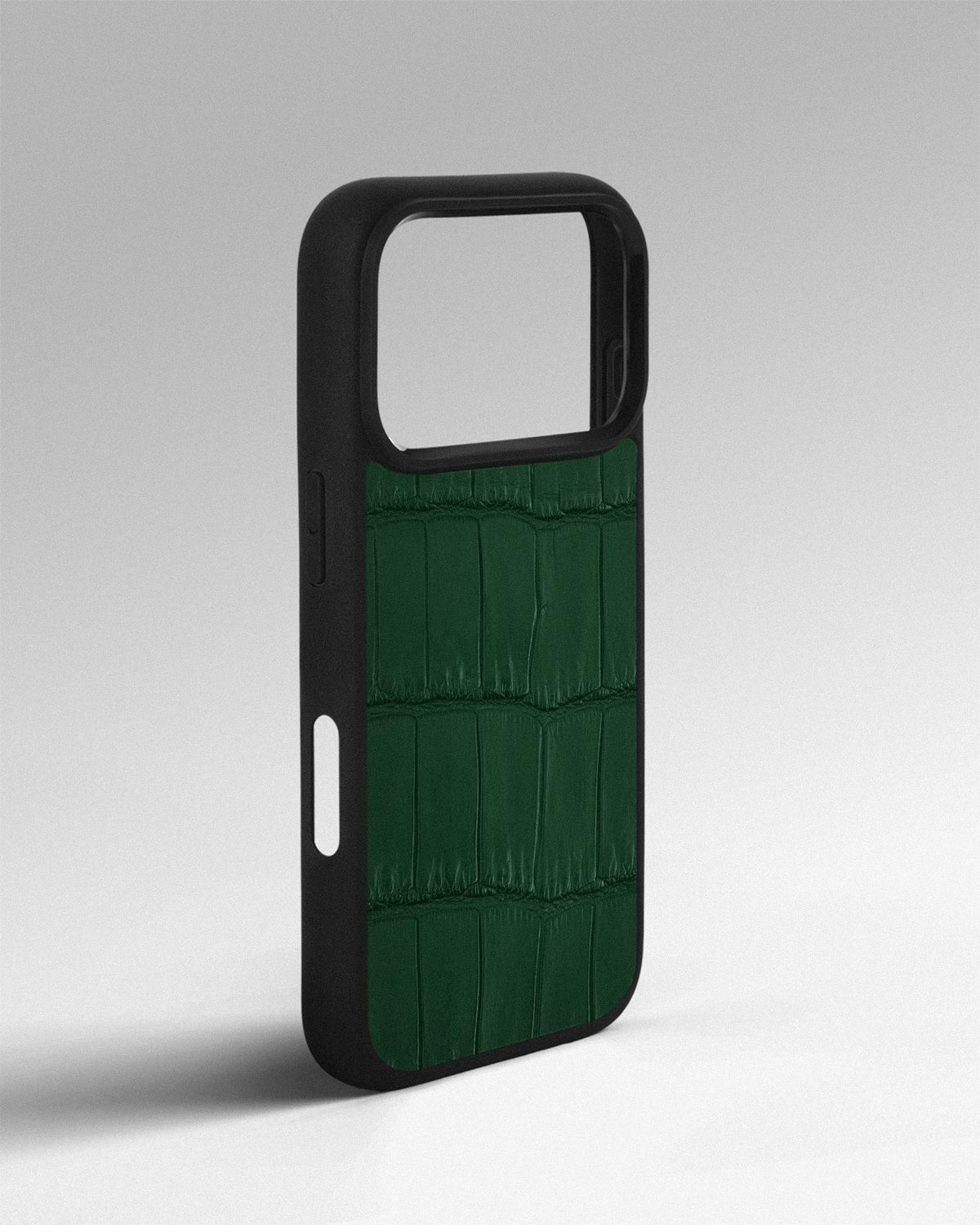 Dark Green Crocodile Leather Sport Case for iPhone 18 Pro