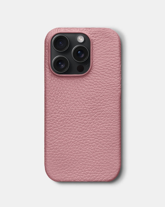 Pink Leather Case for iPhone 16 Pro