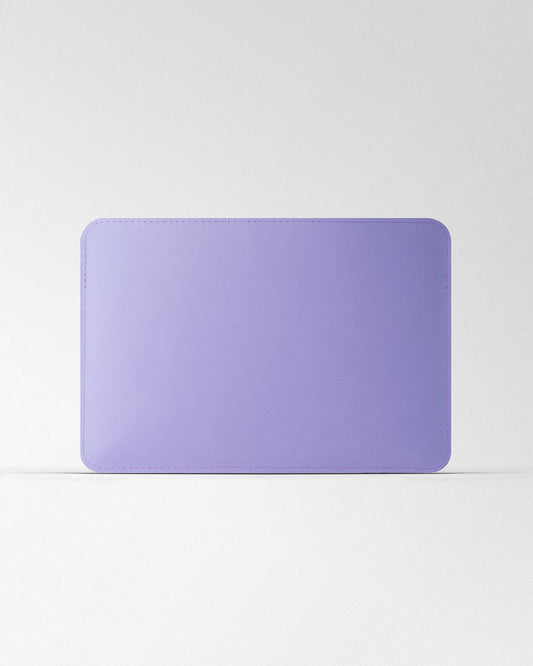 Minimalist MacBook Sleeve in Lilac Calfskin Leather