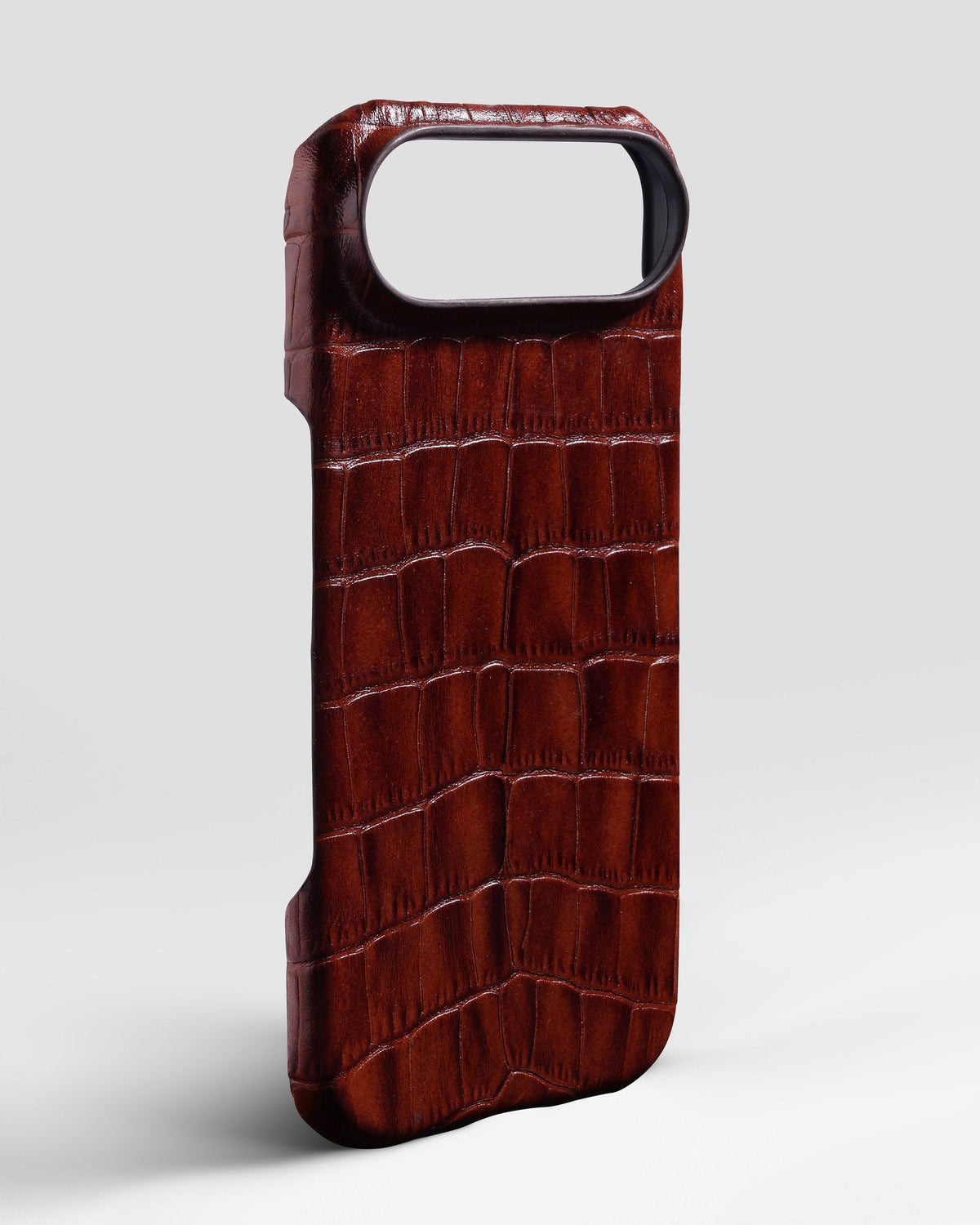 Red Crocodile-Embossed Leather Full-Wrap Case for iPhone 17 Air