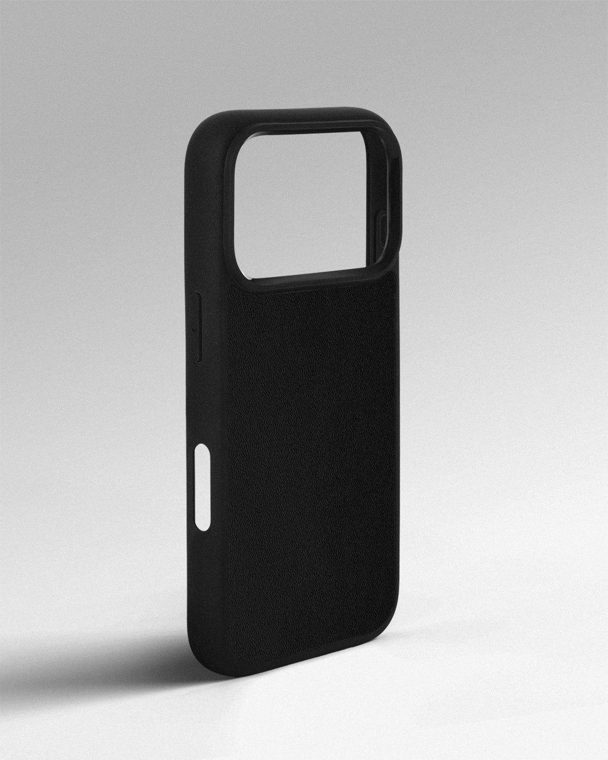 Smooth Black Leather Sport Case for iPhone 17 Pro