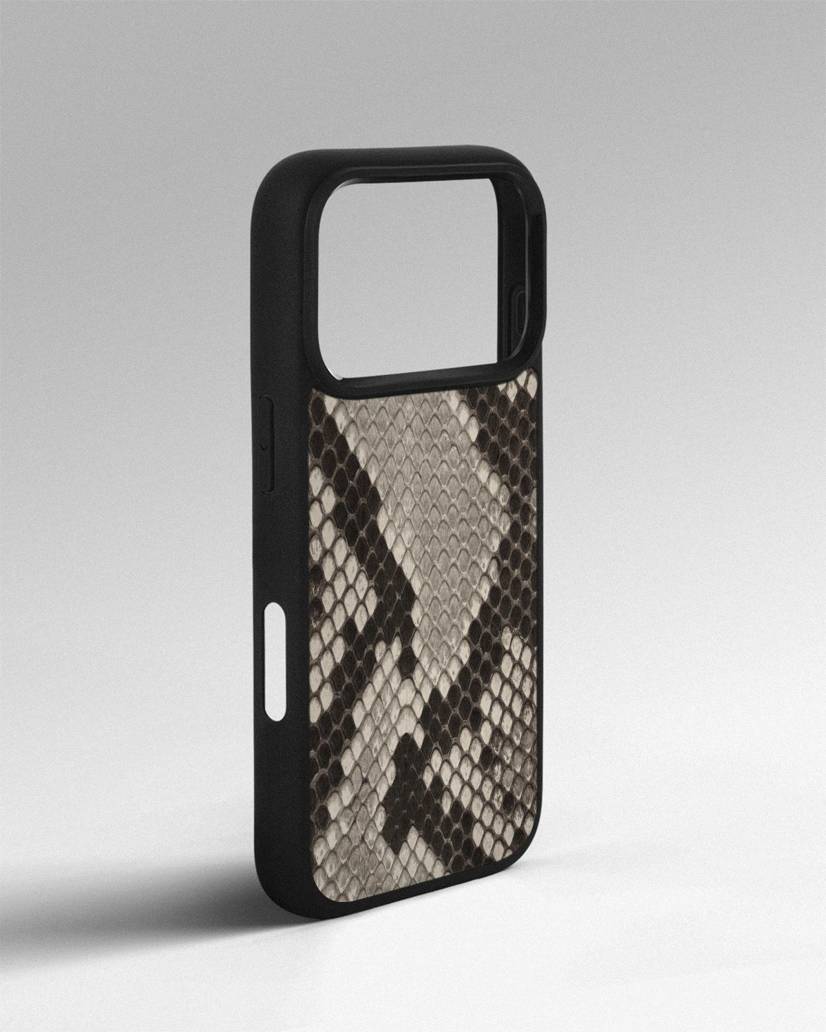 Black & White Python Skin Sport Case for iPhone 18 Pro