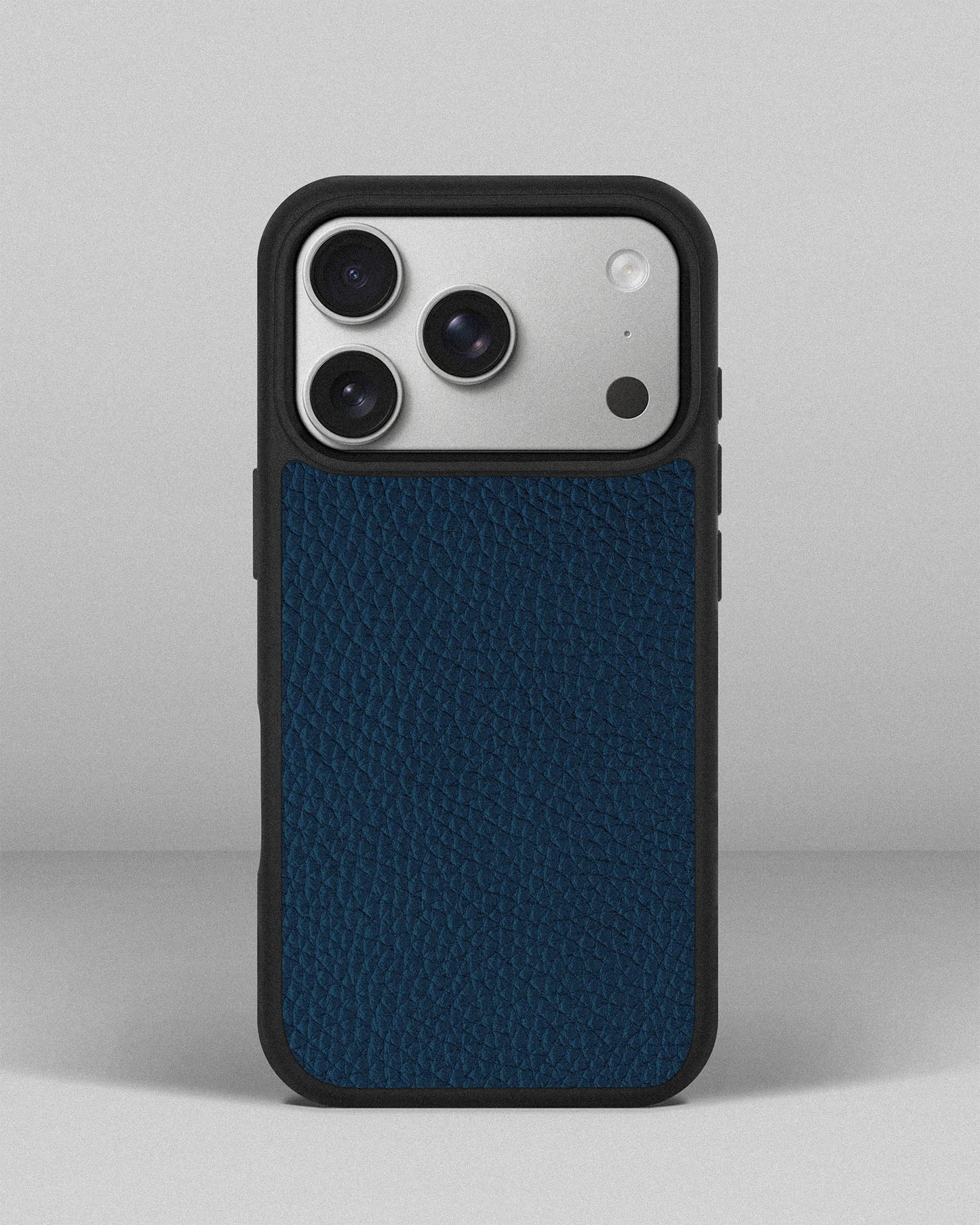 Navy Blue Leather Sport Case for iPhone 17 Pro