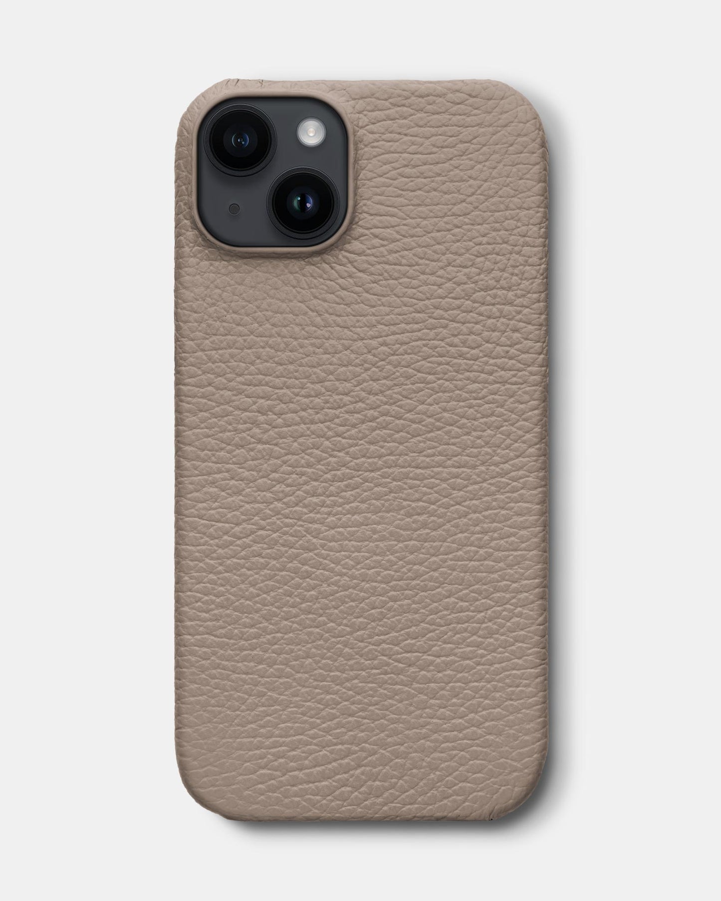 Beige Leather Case for iPhone 14 Plus