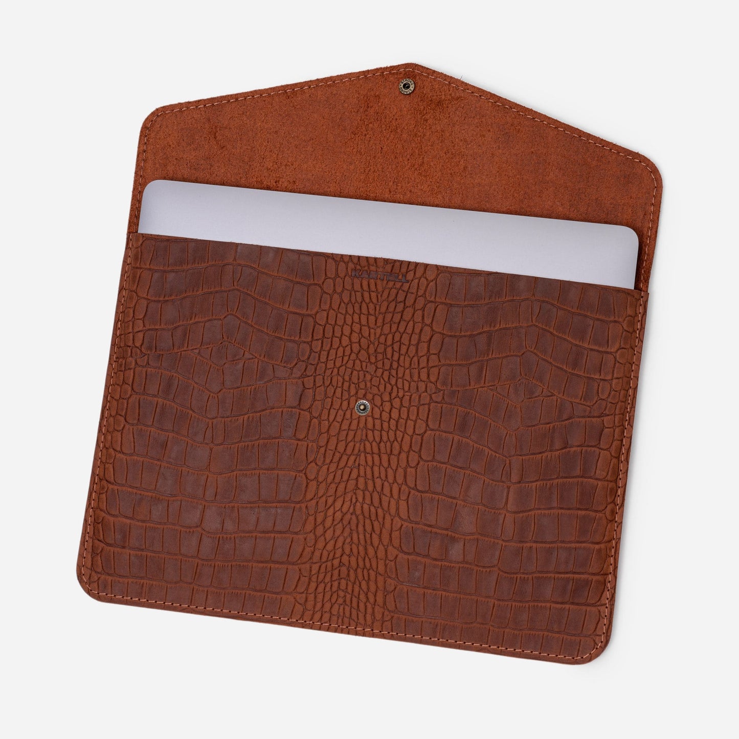 Ginger Crocodile-Embossed Calf Leather MacBook Air 13 (2020) Case