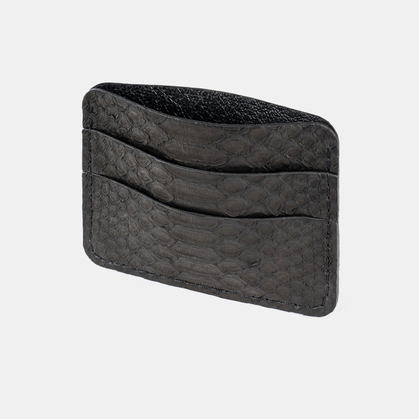 Black Python Leather Cardholder