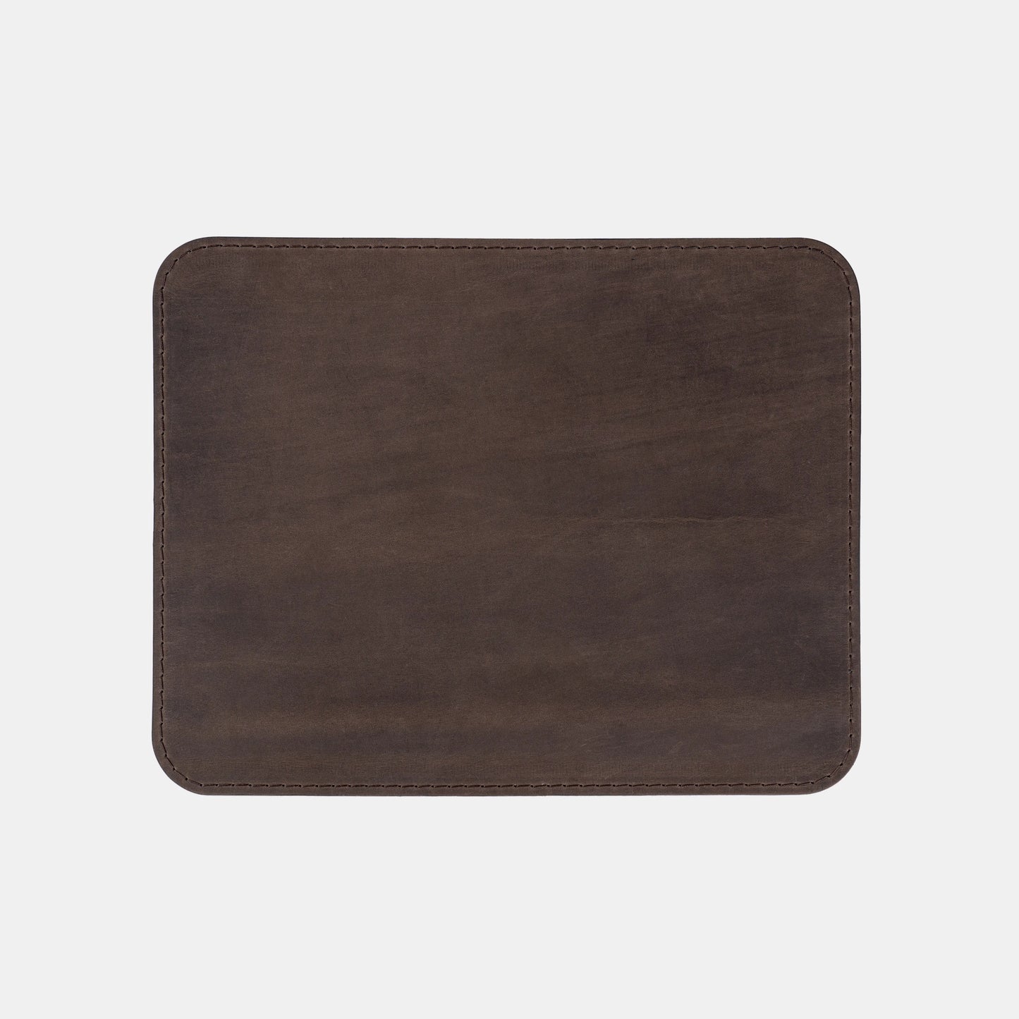 Dark Brown Crazy Horse Leather Mouse Pad