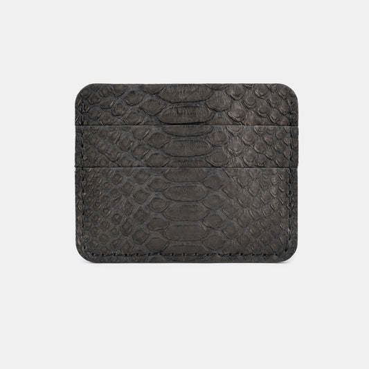 Black Python Leather Cardholder