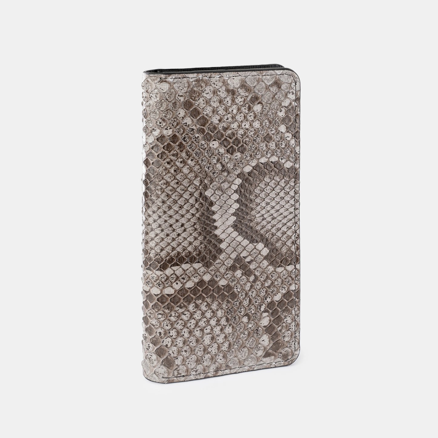 Gray Python Leather Wallet with Small Scales