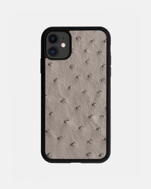 Gray Ostrich Sport Case for iPhone 11