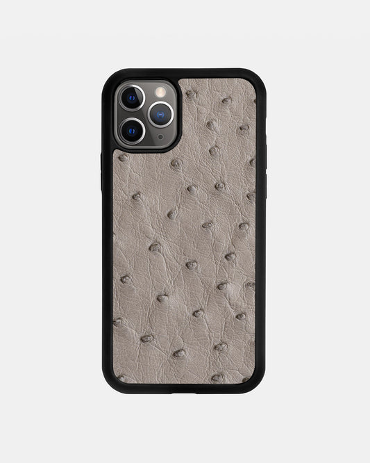 Gray Ostrich Sport Case for iPhone 11 Pro