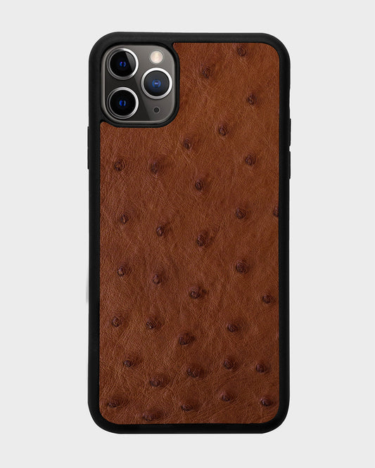 Коричневий спортивний чохол Ostrich для iPhone 11 Pro Max