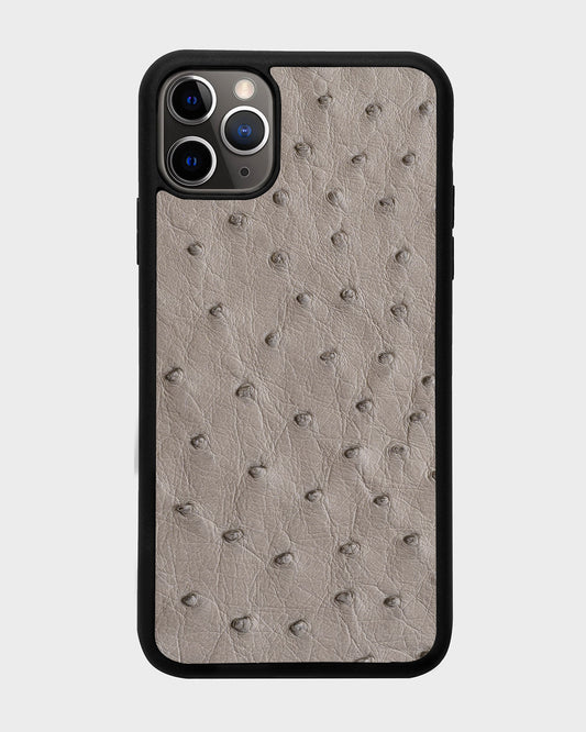 Gray Ostrich Sport Case for iPhone 11 Pro Max