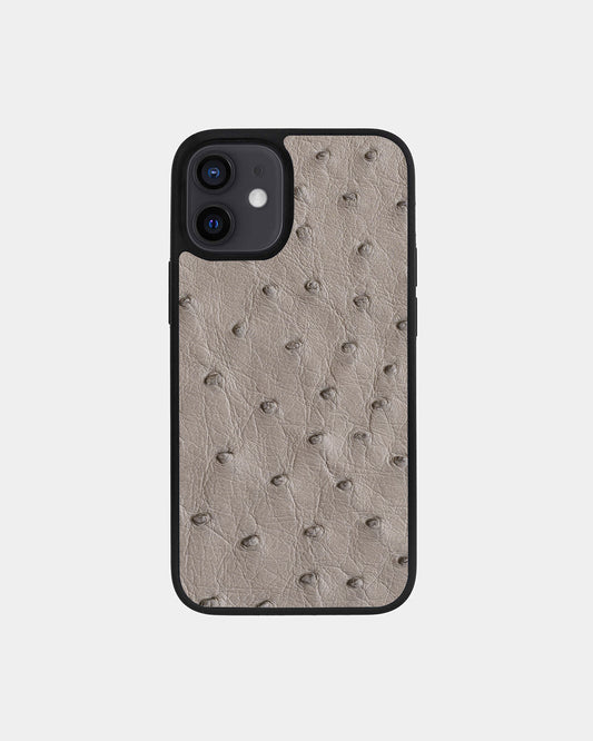 Gray Ostrich Sport Case for iPhone 12